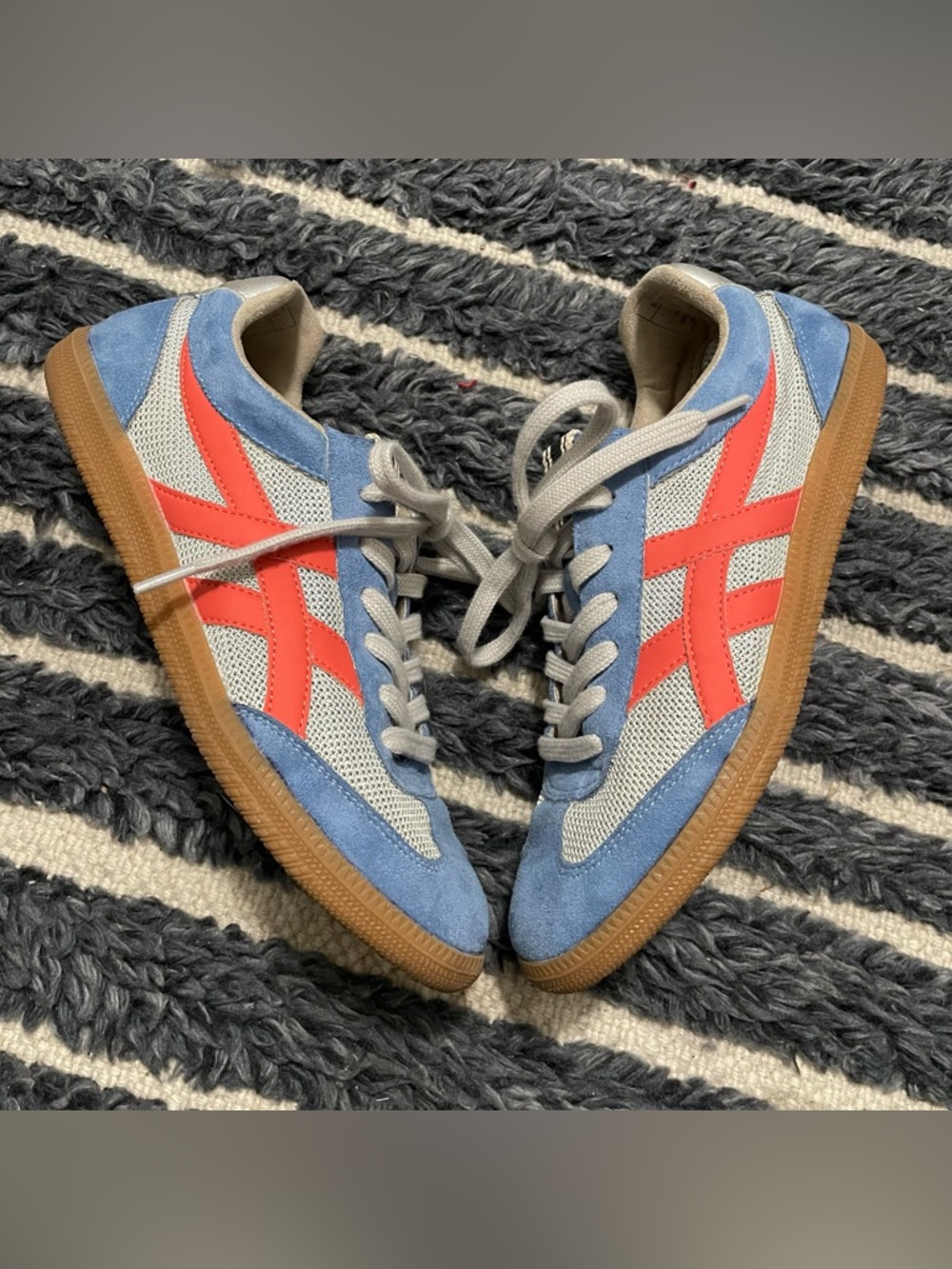 Shu Shop Women's Size 8 Sasha Sneaker Blue Suede Tennis Shoe Cute Athletic